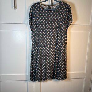 Boden Dress with Peach Floral Design US 14